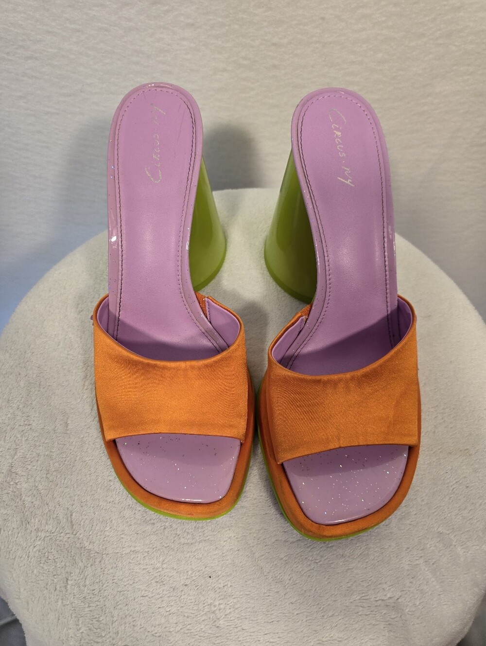 Circus By SAM EDLEMAN Barbiecore 4.5 Inch Cone Heel Retro Slide Cosplay Shoes7.5 - Picture 2 of 16